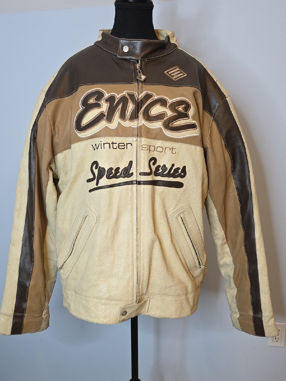 Enyce Tan and Brown Speed Series Ski Jacket